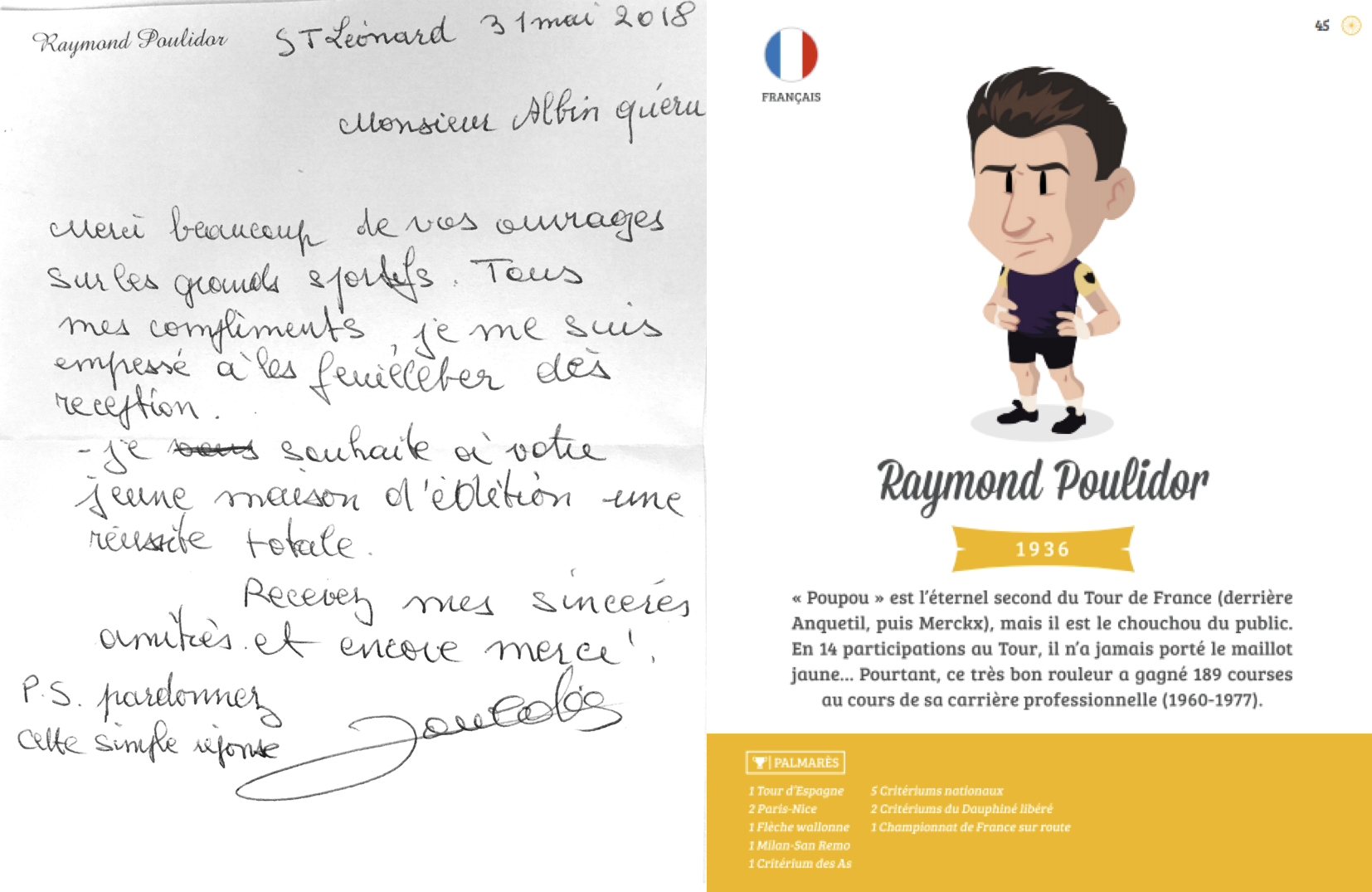 Lettre Poulidor